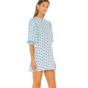 Faithfull the Brand Edwina Mini Polka Dot Dress